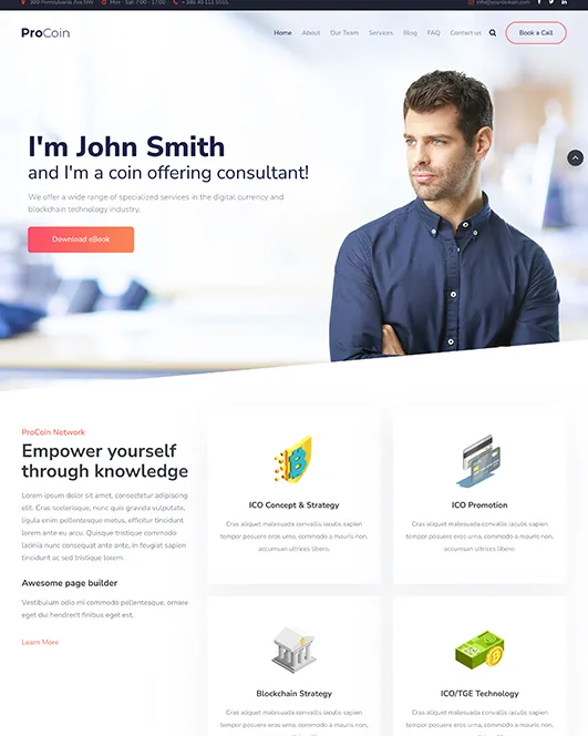 ProCoin Demo 6 homepage preview